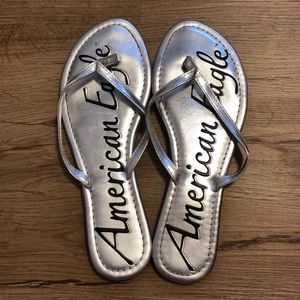 American eagle silver sandals